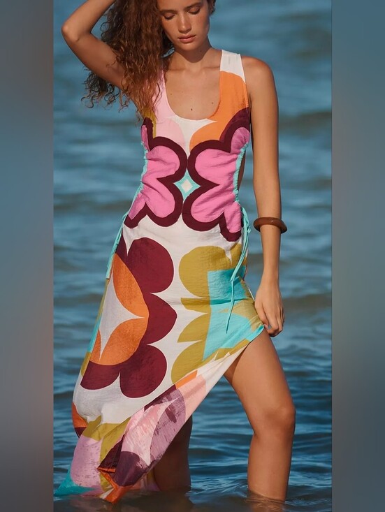 Anthropologie Dresses & Skirts - Anthropologie Multicolor Groovy Floral Maxi Dress